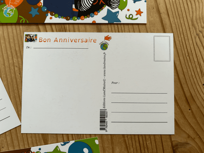 Lot de 5 cartes postales - Bon anniversaire !